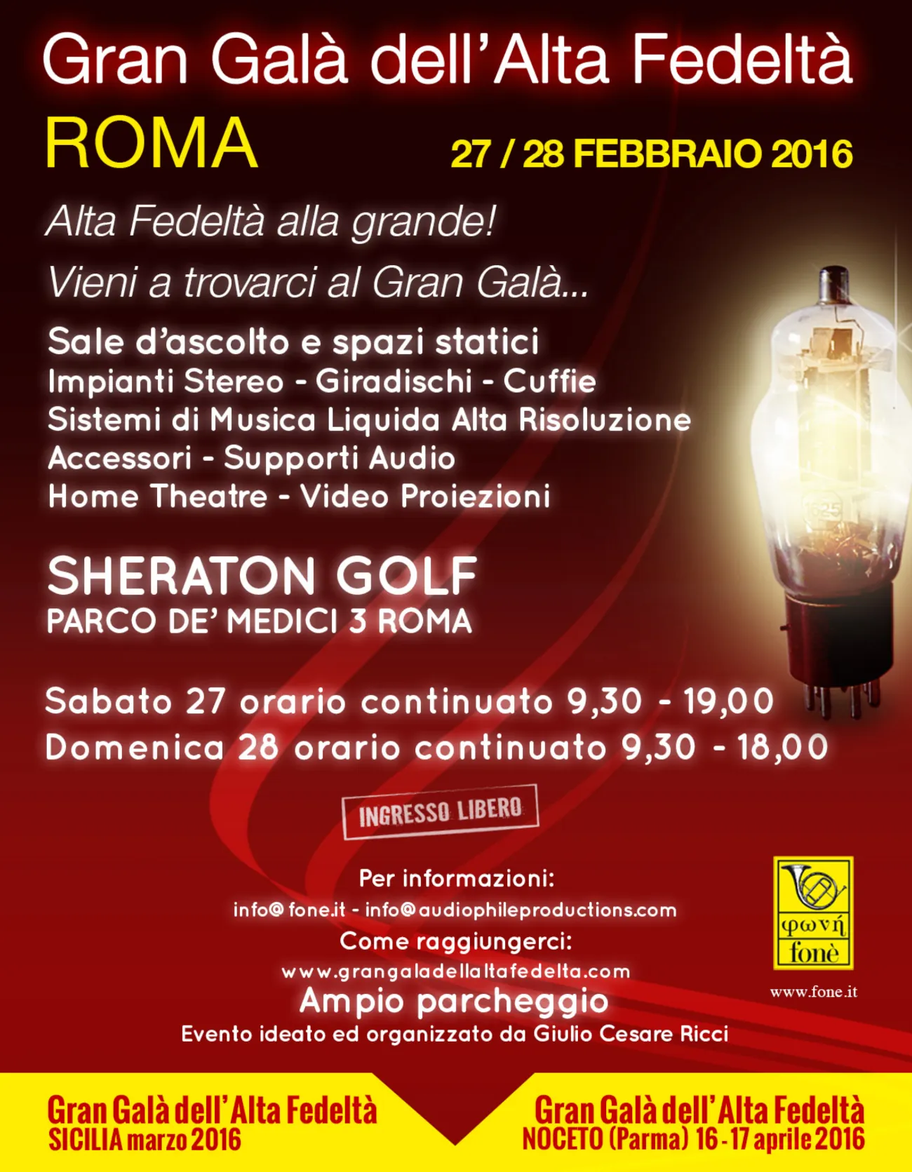 evento musicale gran gala roma 2016